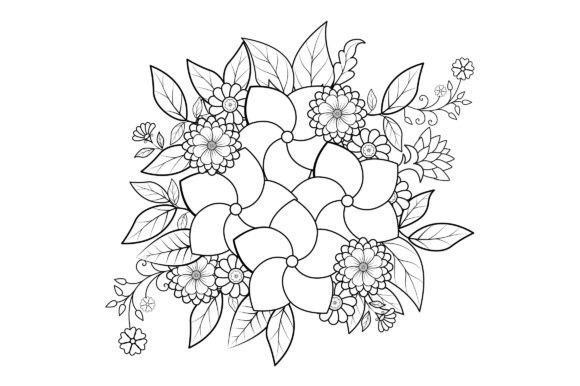Download Floral Coloring Page Book for Adults - Premium Bundle