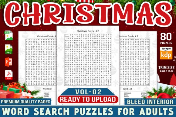 Download Christmas Word Search for Adults Vol-2 - Premium Resources
