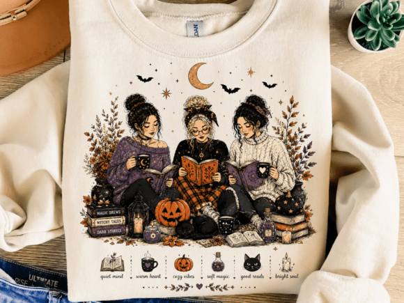 Download Cozy Halloween Book Club PNG, Fall Readi - Premium Resources