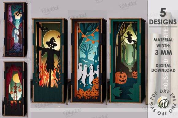 Download Halloween Book Nooks Bundle Laser Cut - Premium Resources