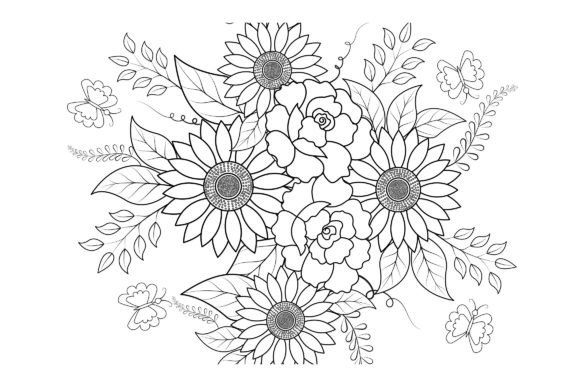 Download Floral Coloring Page Book for Adults - Premium Bundle